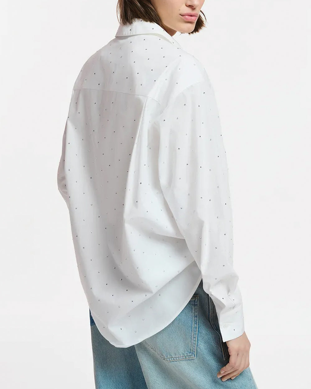 Off White Sequin Girlfriend Shirt