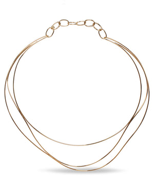 Asymmetrical Three Row Necklace