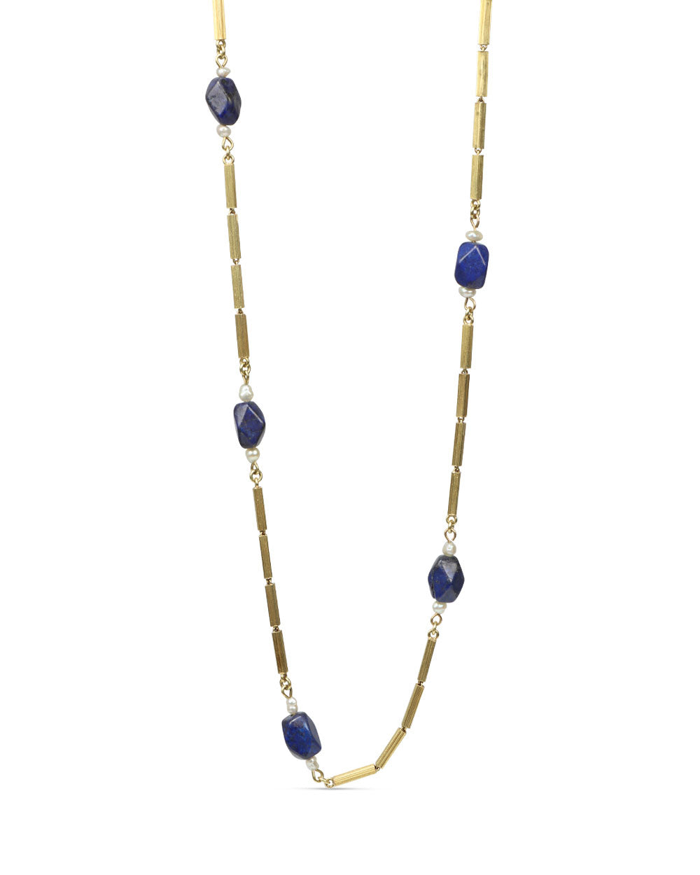 Lapis and Pearl Necklace