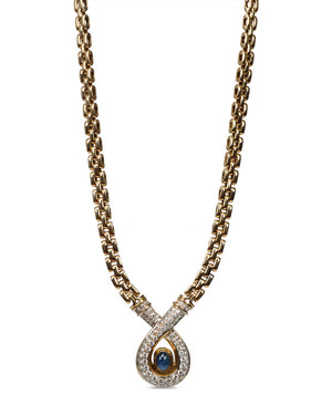 Sapphire and Diamond Egyptian Necklace