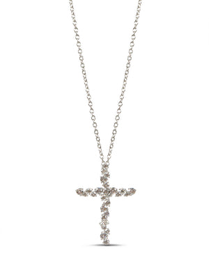 Stardust Diamond Cross Pendant Necklace