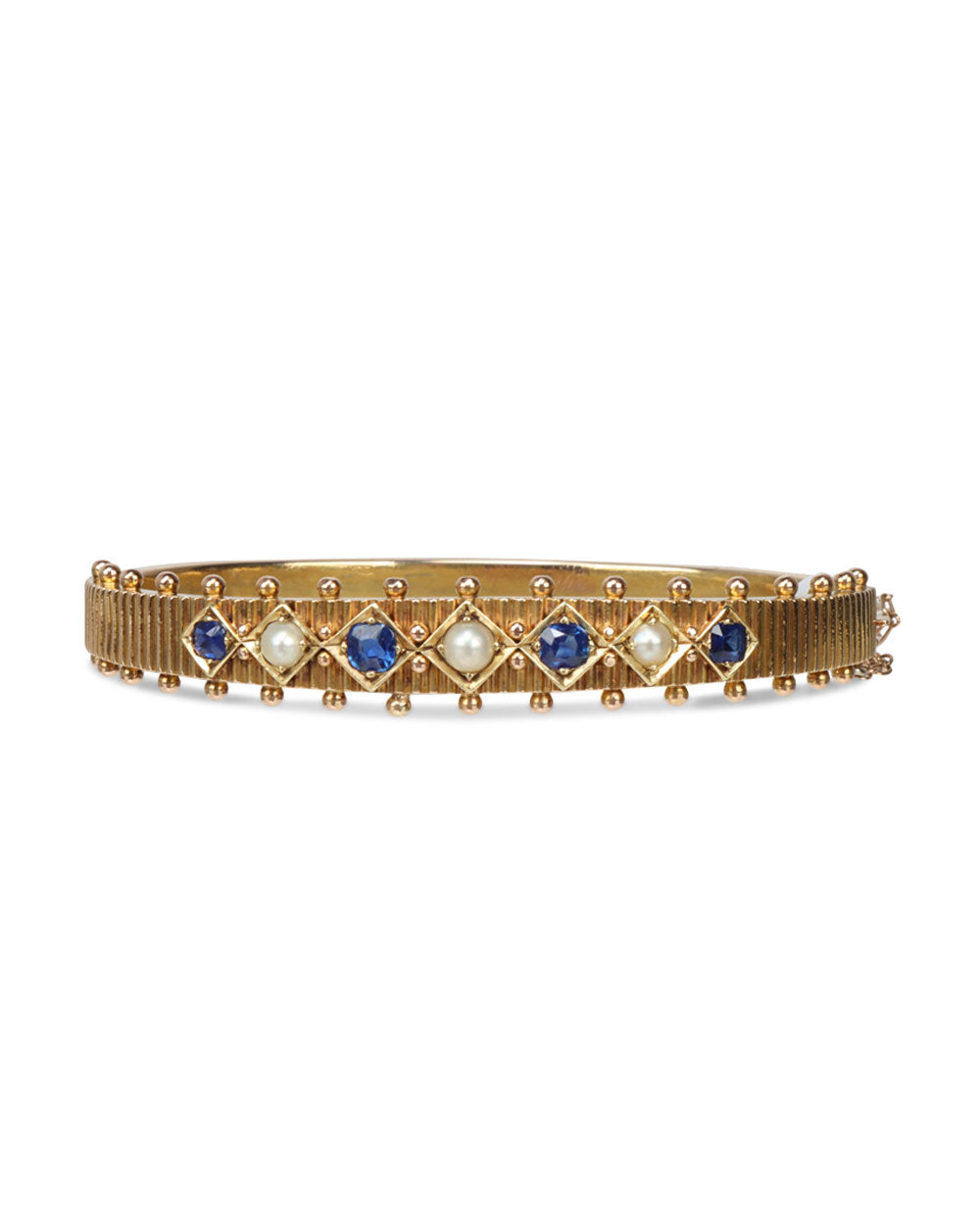 Vintage Sapphire and Pearl Bracelet