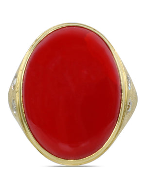 Oxblood Coral Ring