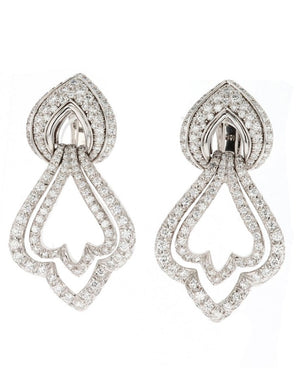 Platinum and Diamond Dangle Earrings