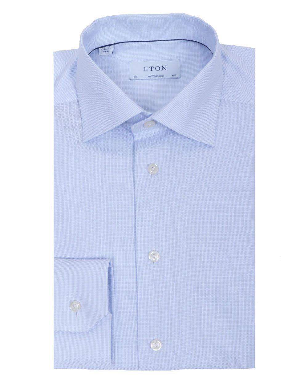 Light Blue Micro Dress Shirt