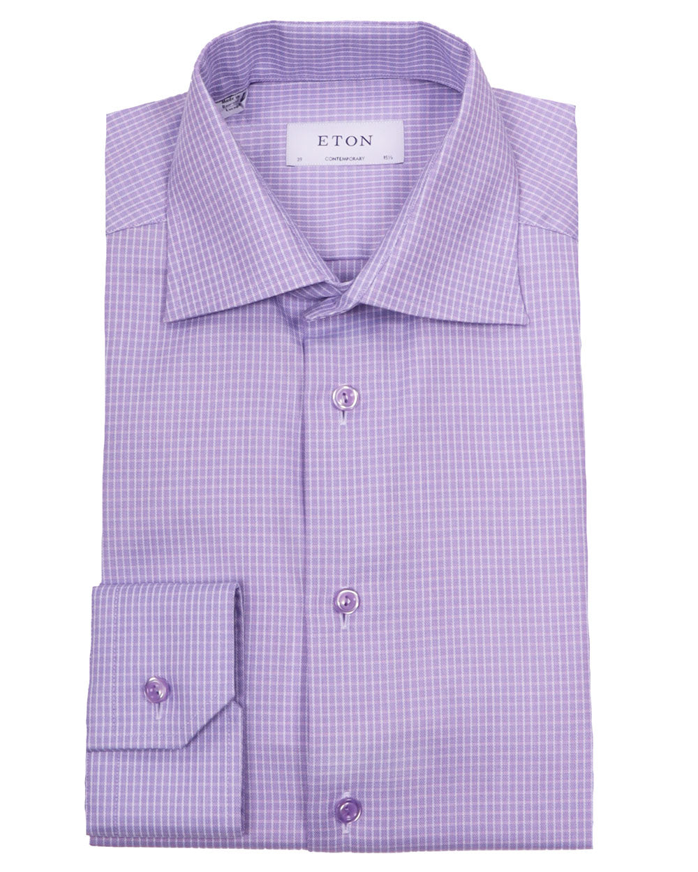 Light Purple Micro Check Dress Shirt