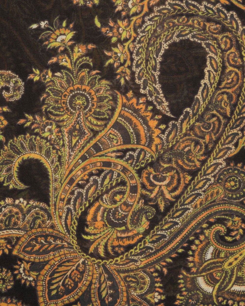 Etro Graphic Silk & Cashmere Scarf in Brown – Stanley Korshak