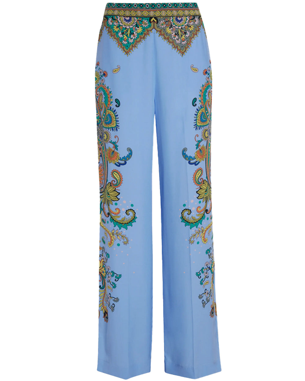 Light Blue Paisley Print Pant