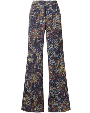 Multicolor Paisley Stampa Trouser