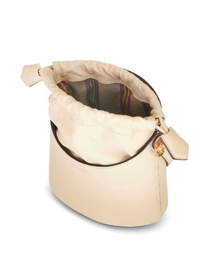 Saturno Leather Bucket Bag in Cielo