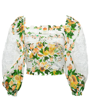 Off White Papaya Salad Blouse