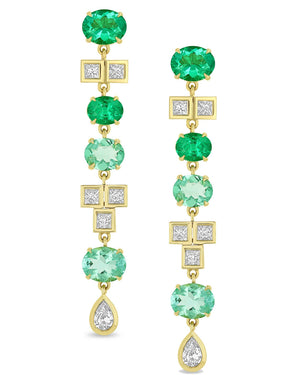 Be Bright Emerald and Diamond Earrings
