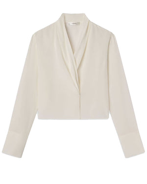 Shawl Collar Blouse in Cream