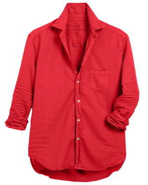 Crimson Relaxed Button Shirt