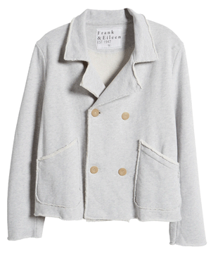 Gray Melange Mini Belfast Crop Peacoat