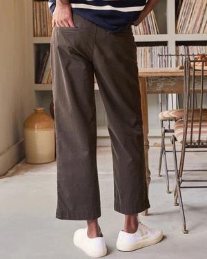 The Italian Wide Leg Chino in Irish Coffee