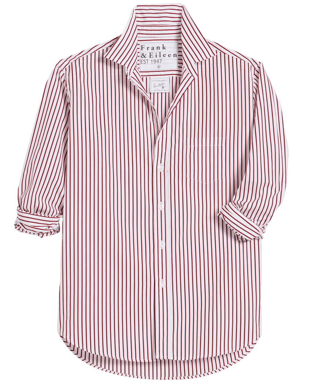 Red Stripe Relaxed Button Up Shirt