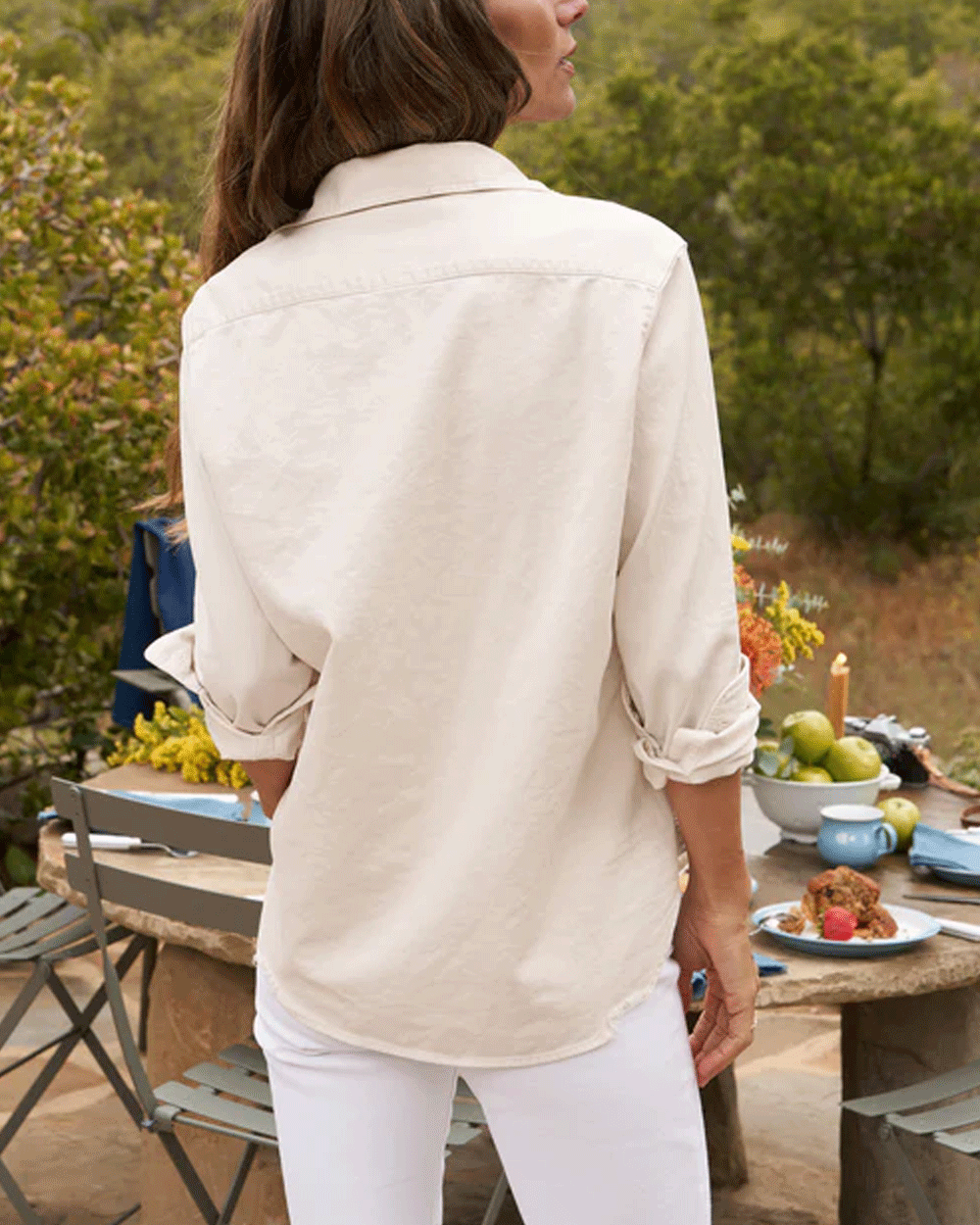 Vintage White Relaxed Button Up