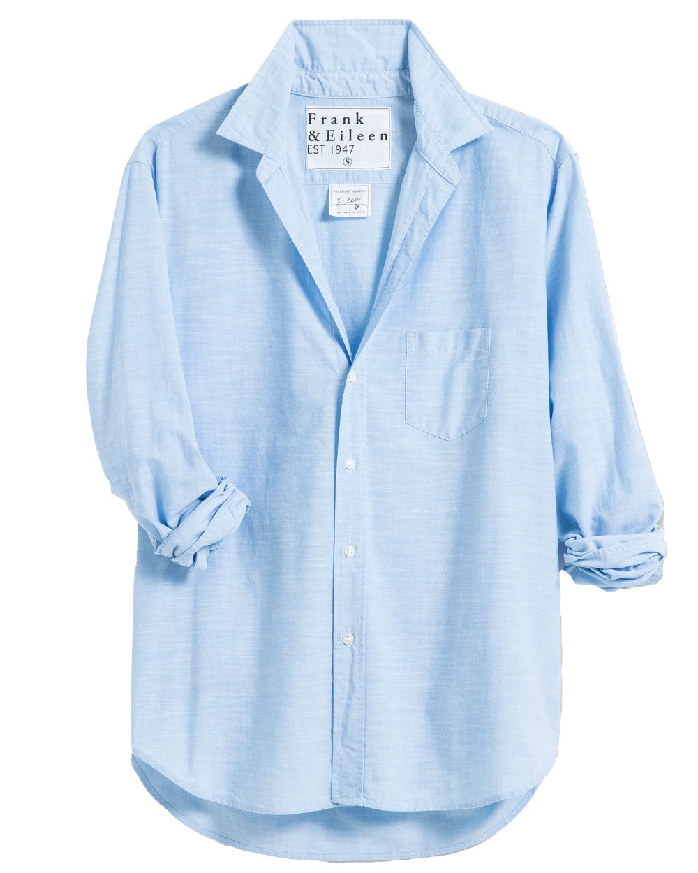 Light Blue Relaxed Eileen Button Up Shirt