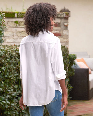 White Featherweight Relaxed Eileen Button Up Shirt