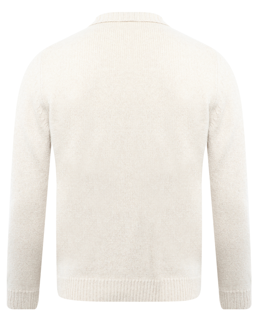 Beige Cashmere Quarter Zip Sweater