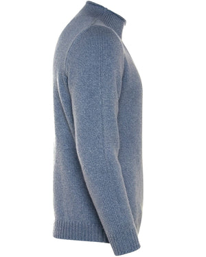 Blue Mockneck Sweater