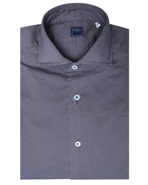 Charcoal Dusty Cotton Blend Dress Shirt