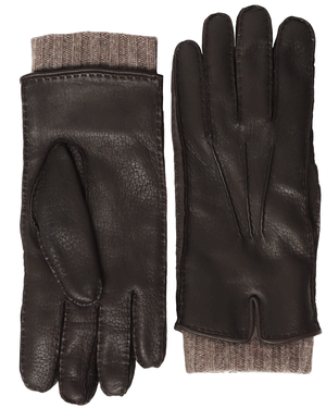 Dark Brown Deerskin Gloves