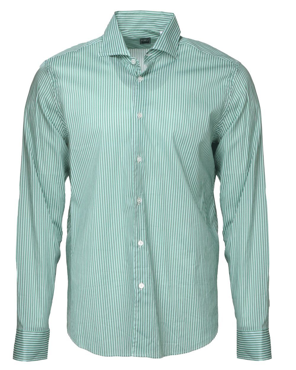 Green and Brown Multi Striped Sportshirt