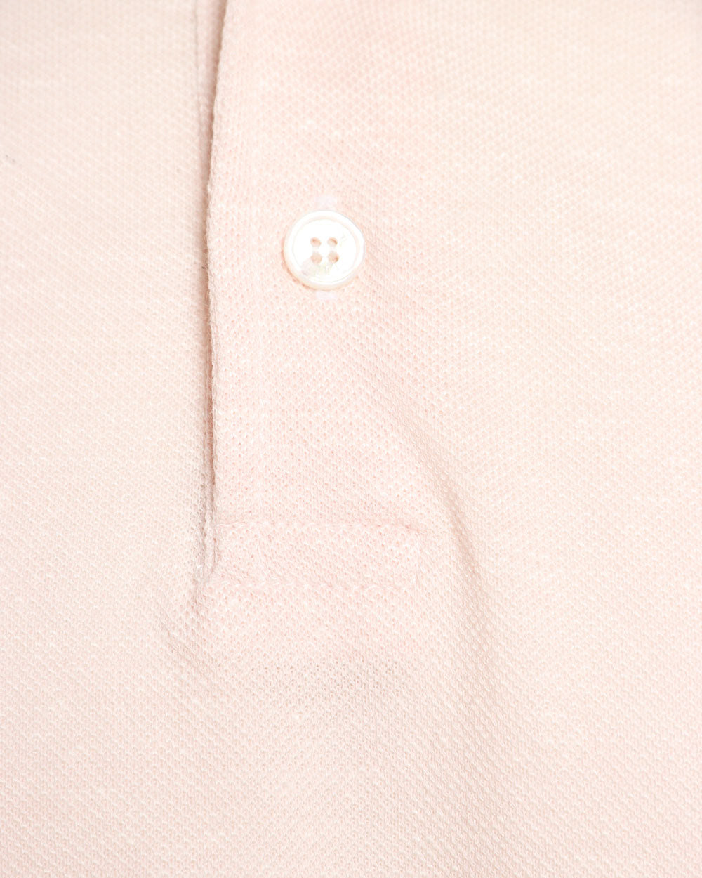 Heathered Light Pink Linen Blend Short Sleeve Polo