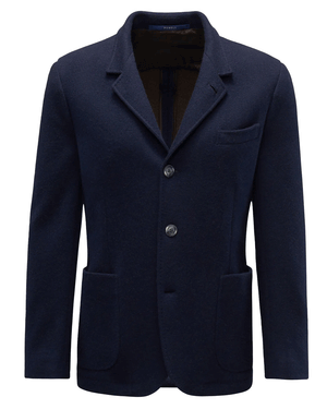 Navy Blue Cashmere Double Face Jacket