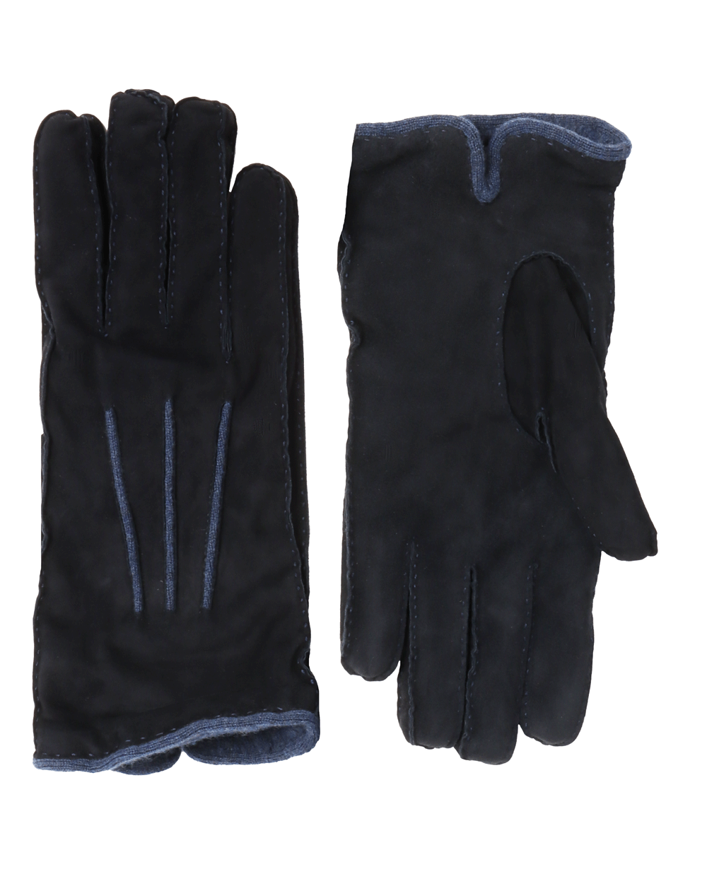 Navy Suede Gloves