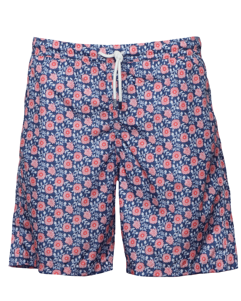 Navy and Orange Floral Swim Short