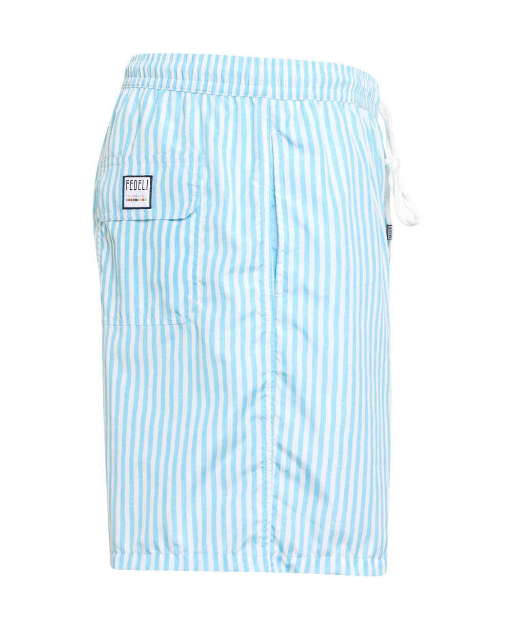 Sky Blue Striped Positano Swim Short