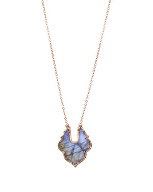 Labradorite Scroll Pendant Necklace