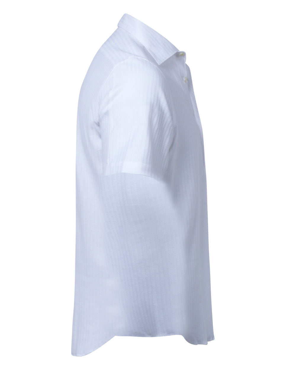 White Woven Piquet Sportshirt
