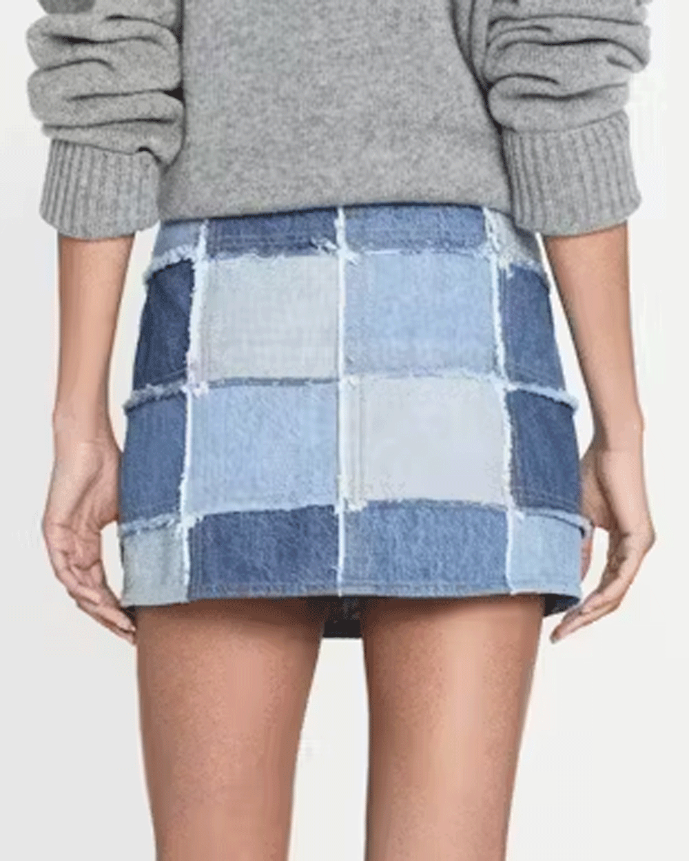 70s Patchwork Mini Skirt in Roadtrip