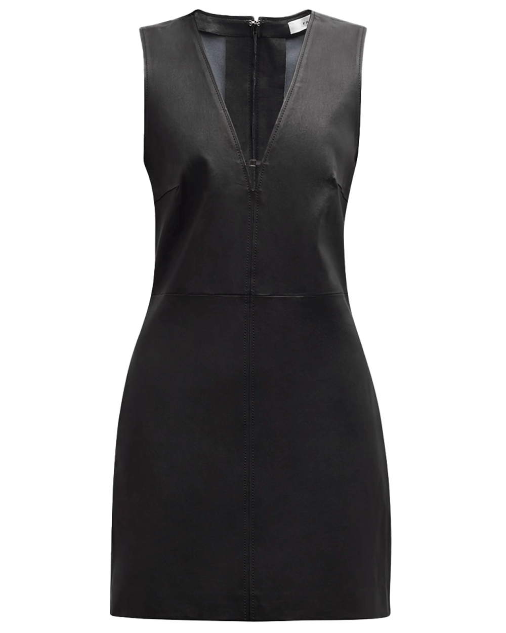 Black Leather Keyhole Dress