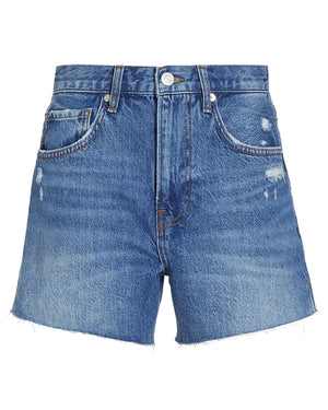 Le Super High Raw Fray Short in Mariner