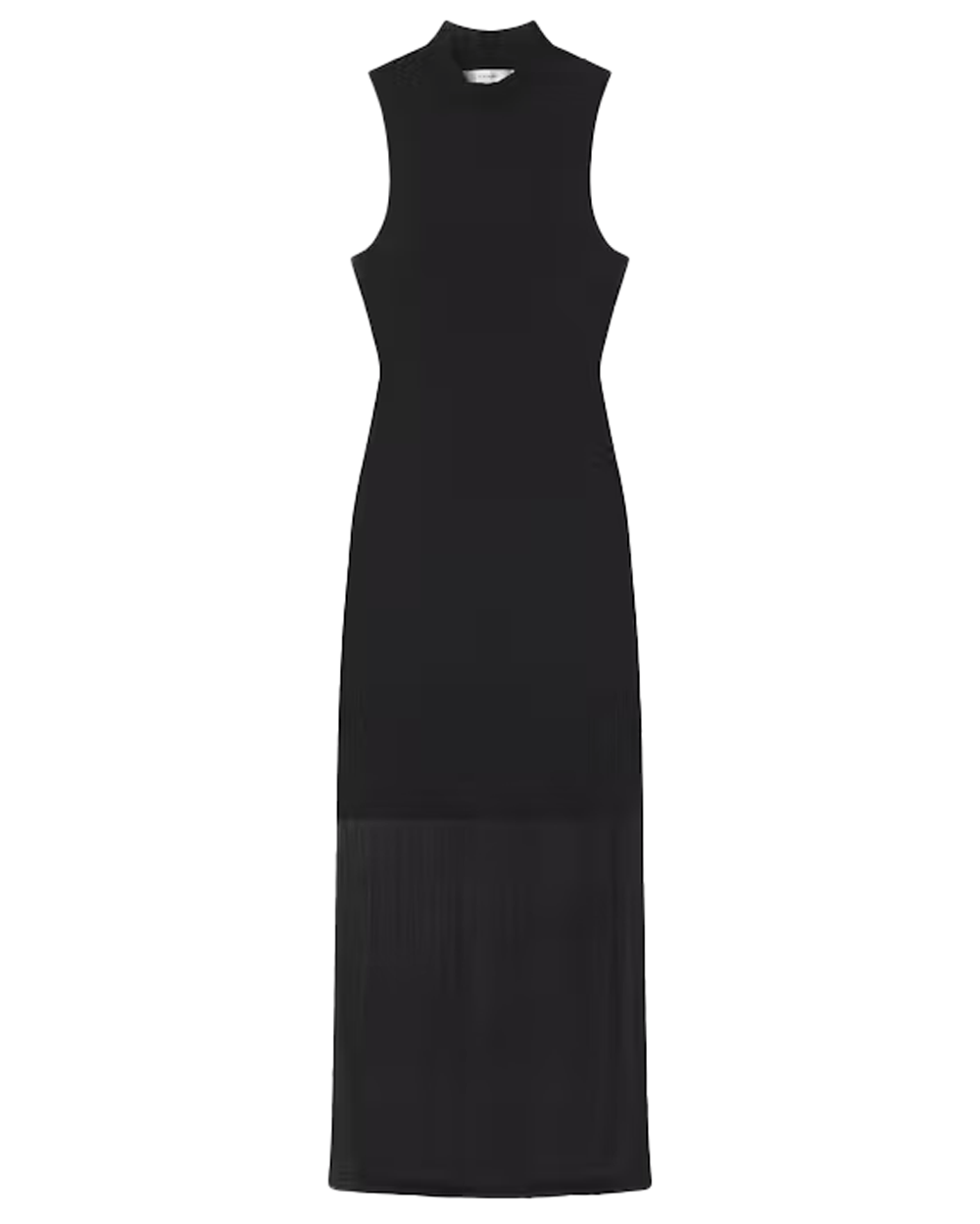 Black Sleeveless Mesh Dress