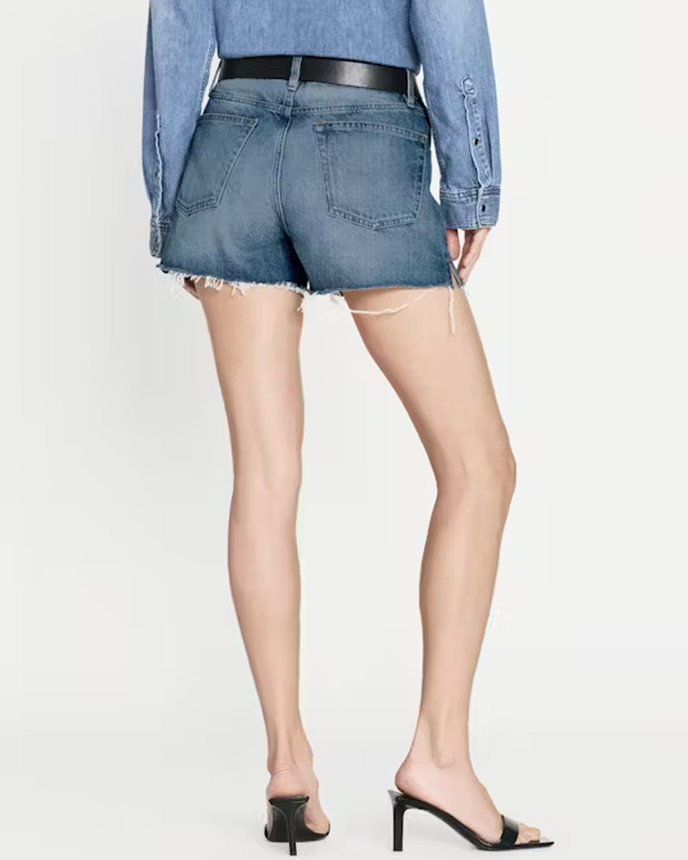 Vintage Relaxed Raw Fray Short in Libra