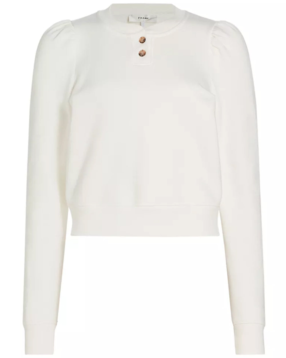 White Femme Henley Sweatshirt