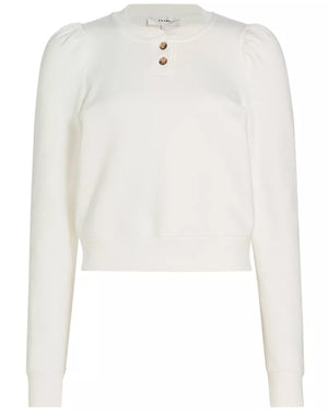 White Femme Henley Sweatshirt