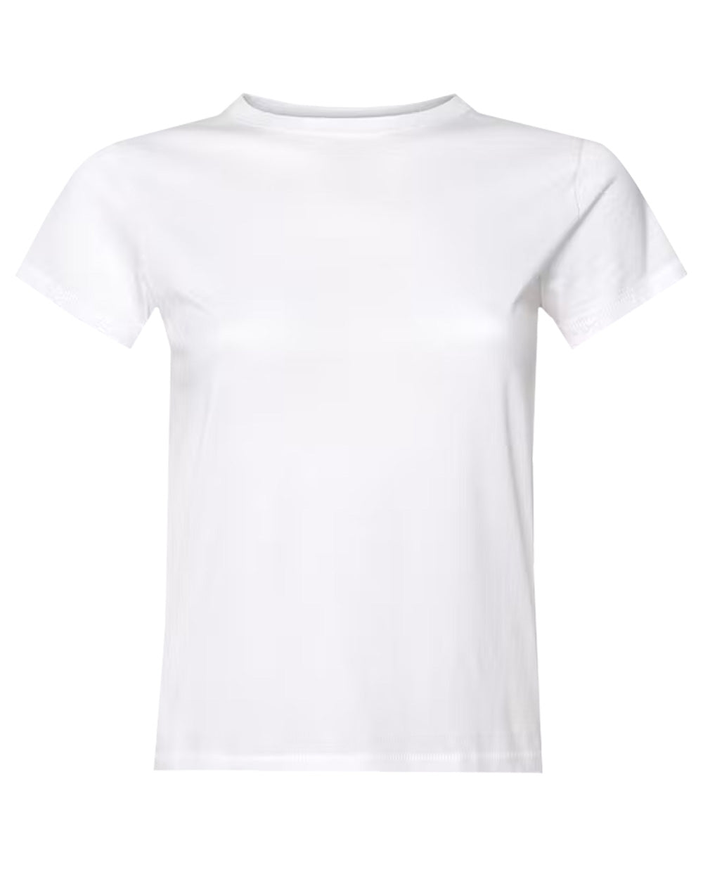 White Fitted Crewneck Tee