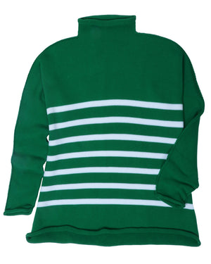 Clover and White Stripe Monterey Sweater