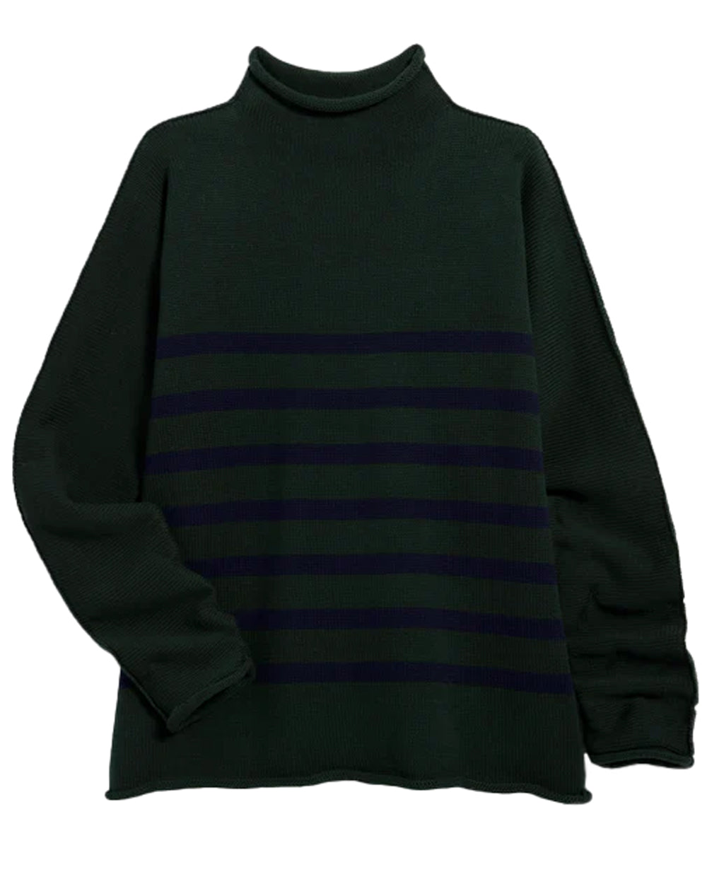 Green and Navy Stripe Monterey Sweater