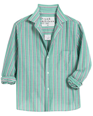 Green and Red Stripe Silvio Button Up Shirt