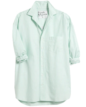 Green Stripe Shirley Oversized Button Up Shirt