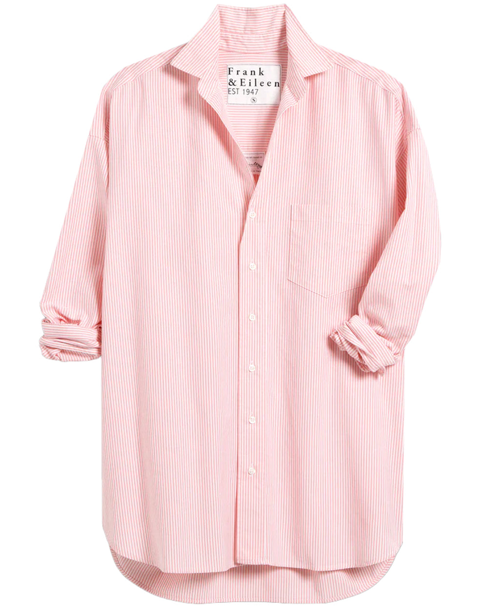 Hot Pink Stripe Shirley Oversized Button Up Shirt