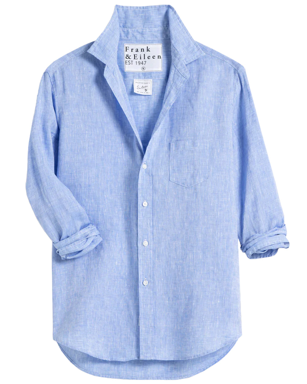 Light Blue Linen Eileen Button Up Shirt